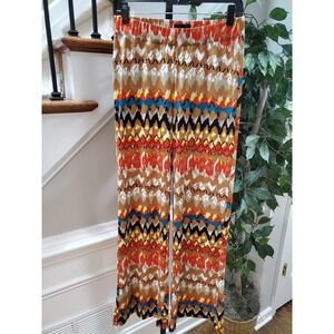 Focus 2000 Multicolor Polyester Mid Rise Wide Legs Comfort Waist Palazzo Pant S